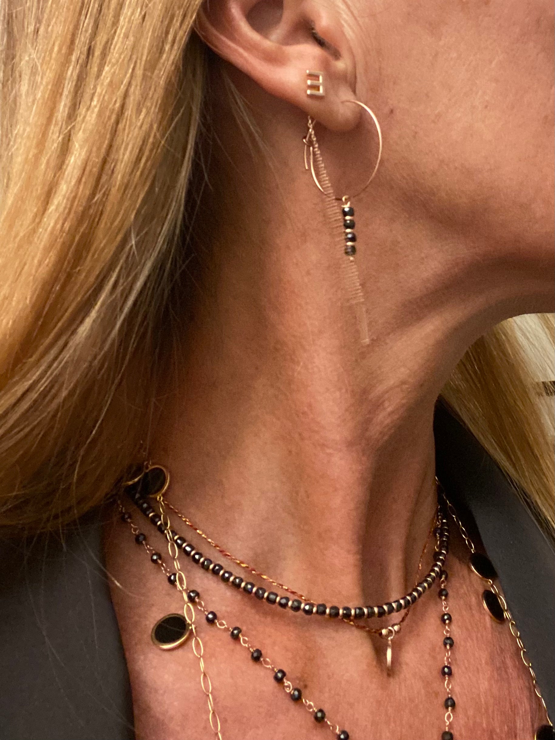 Rosario Amuleto Zircone Nero