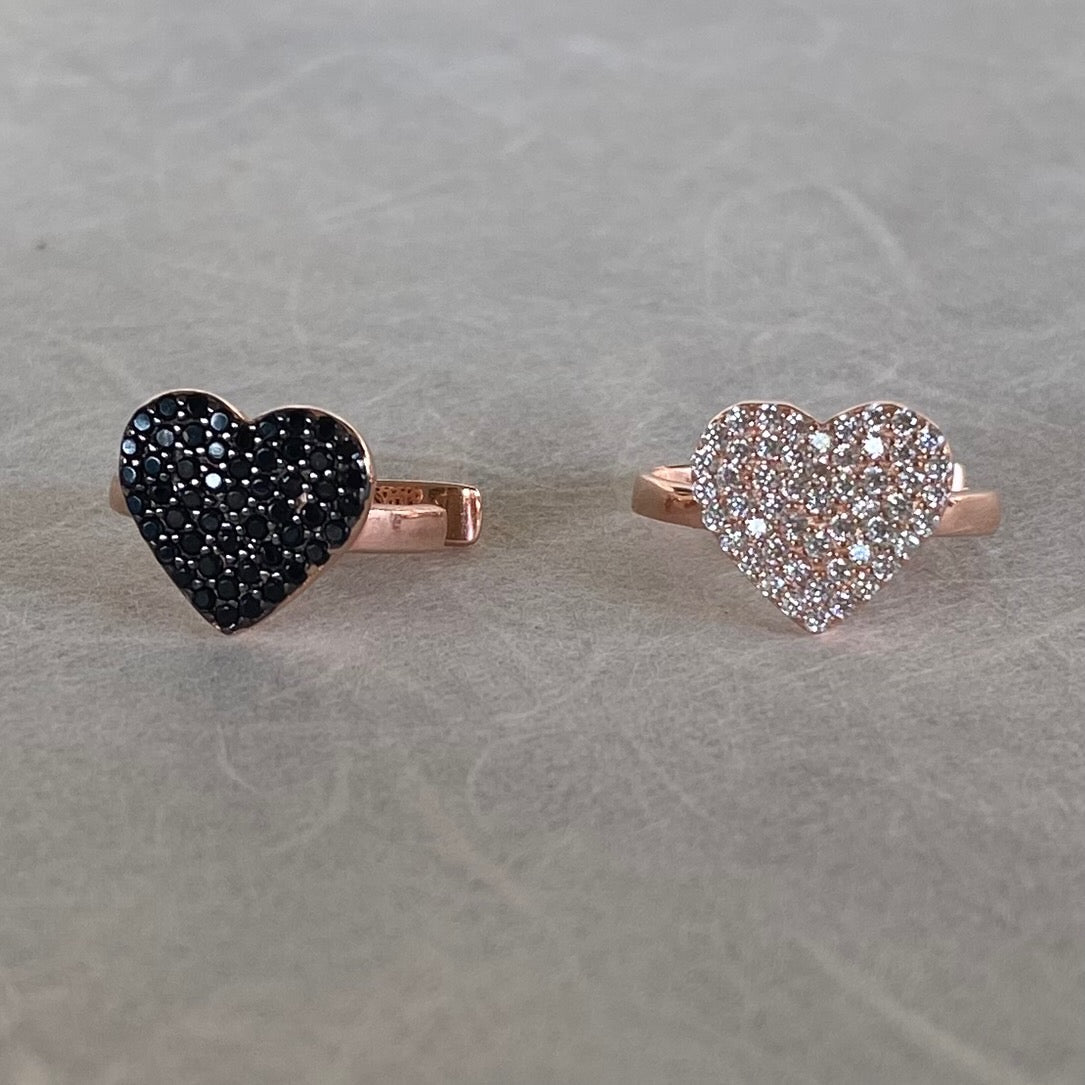 Ear Cuff con Cuore e Zirconi