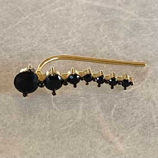 Ear Climber con Zirconi Neri
