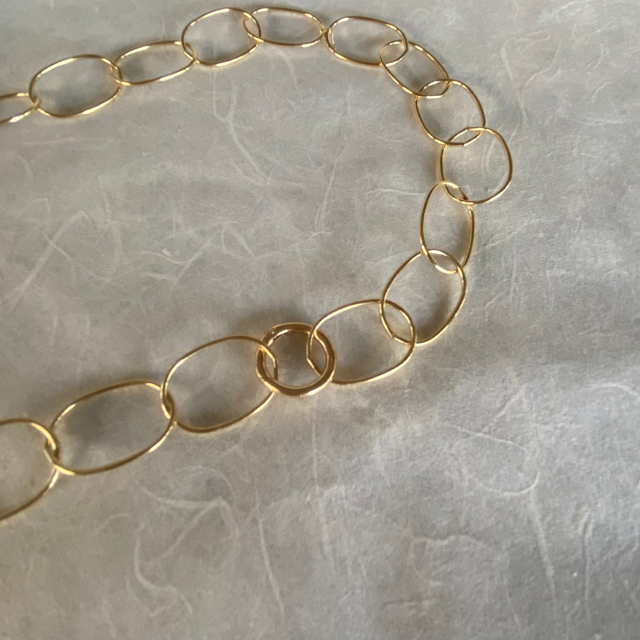 Collana Catena con Ovali Lisci Grandi