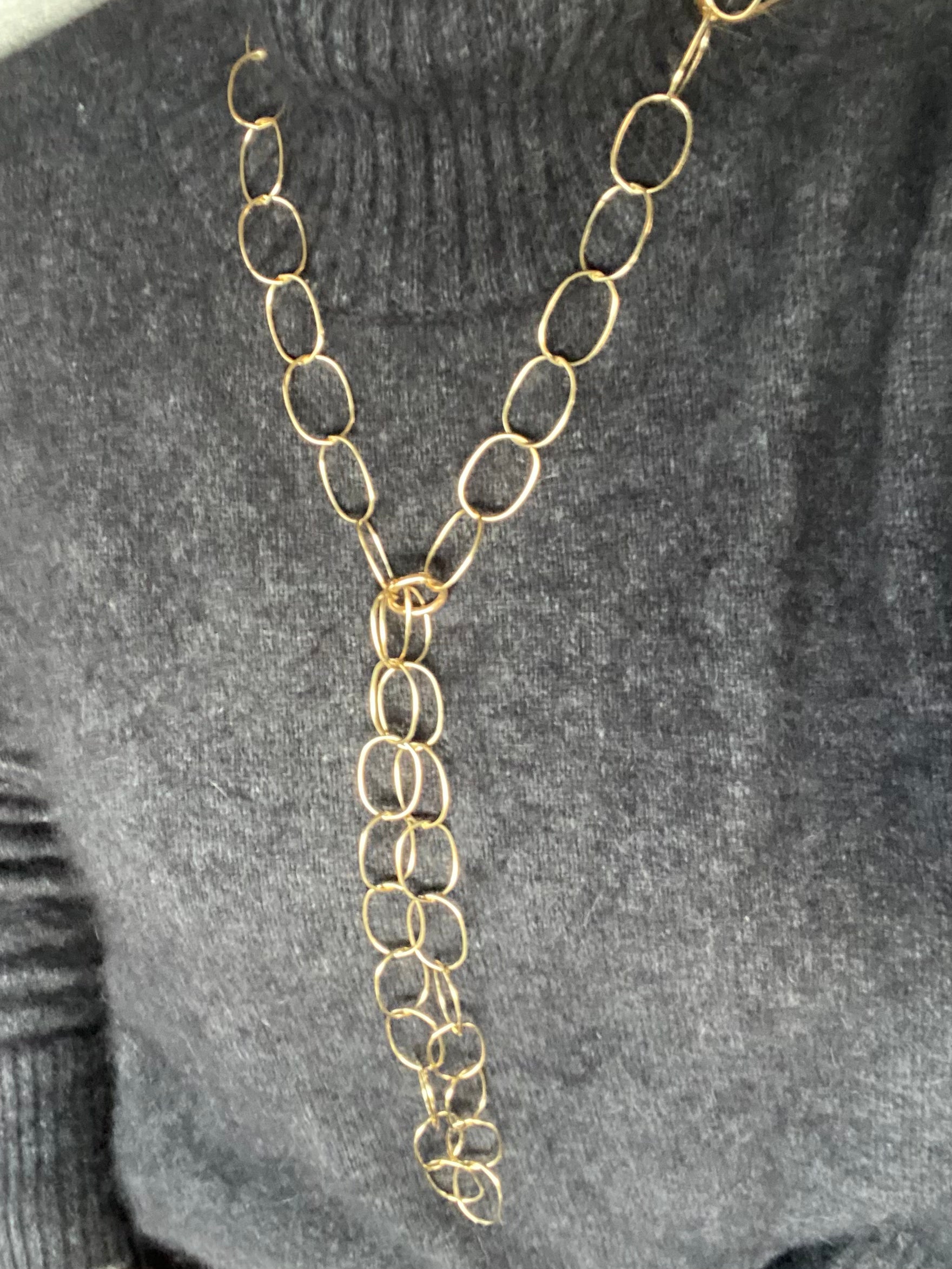 Collana Catena con Ovali Lisci Grandi
