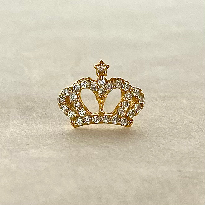 Orecchino a lobo Corona Zirconi