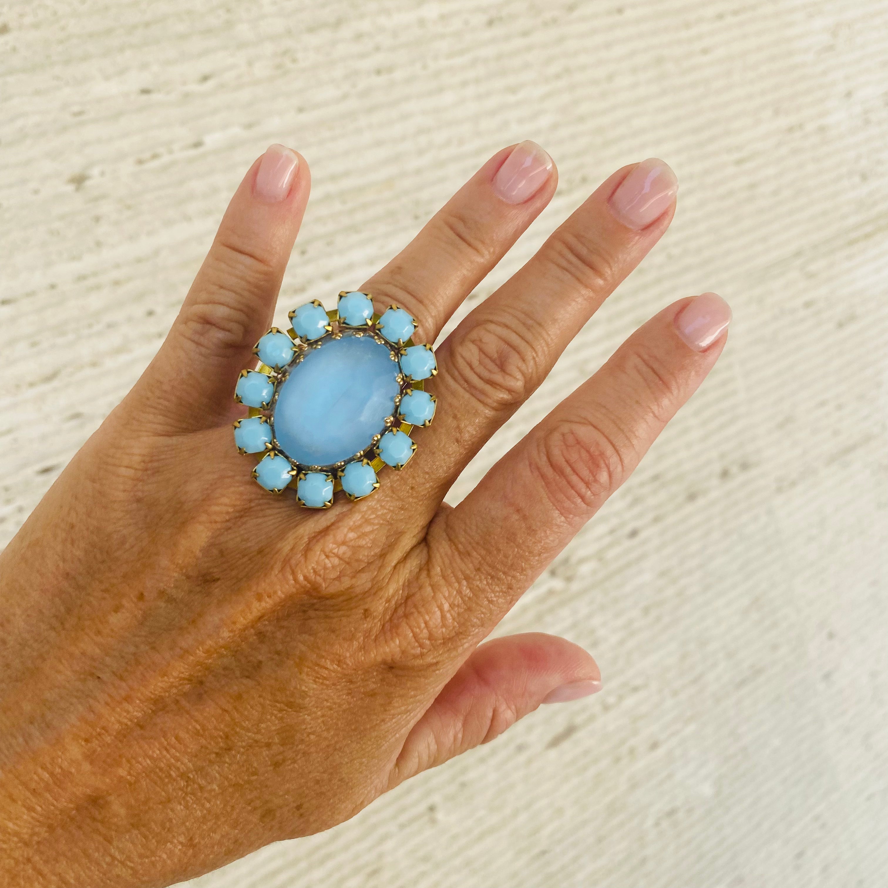 Anello Candy Azzurro