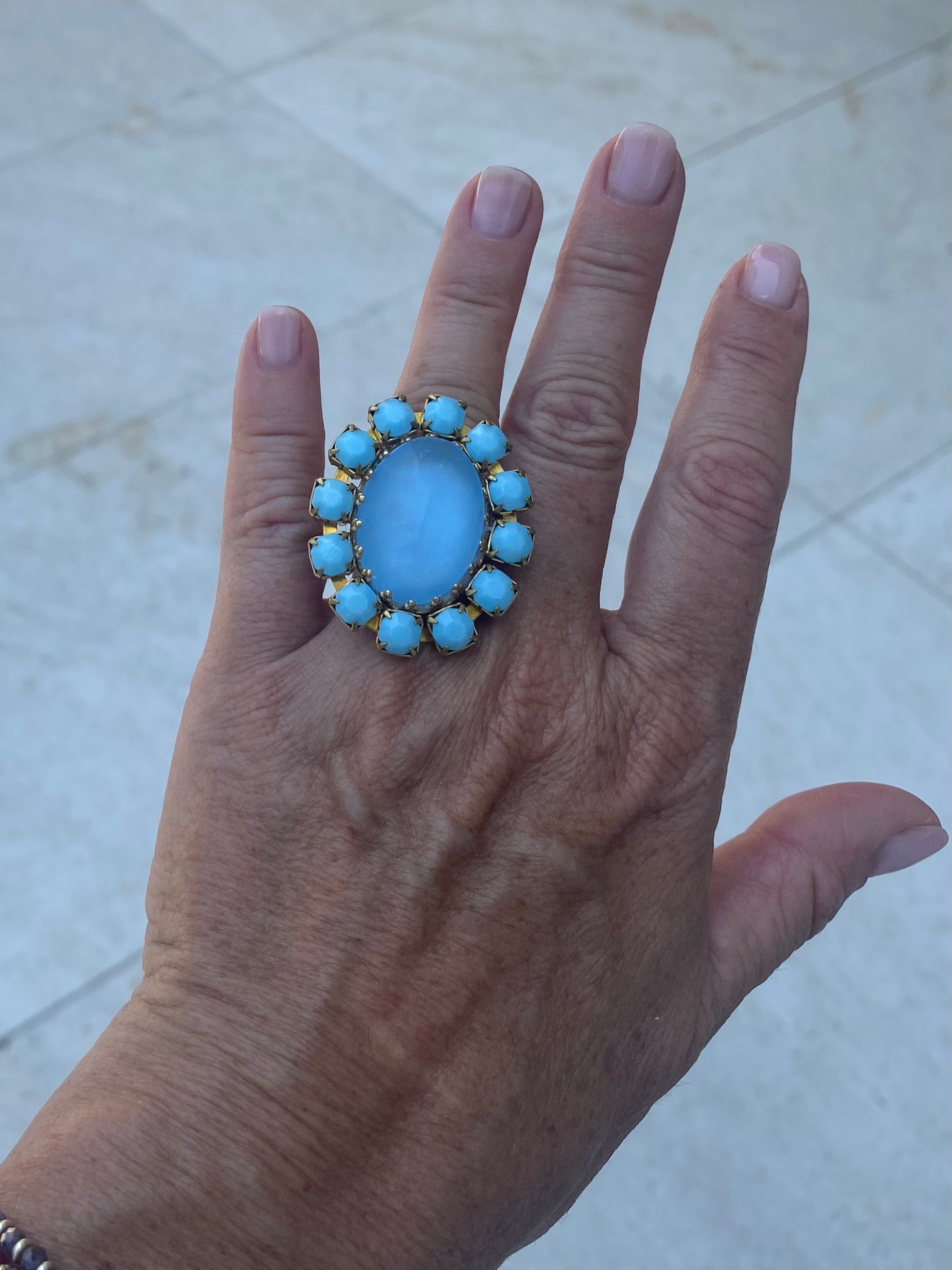 Anello Candy Azzurro