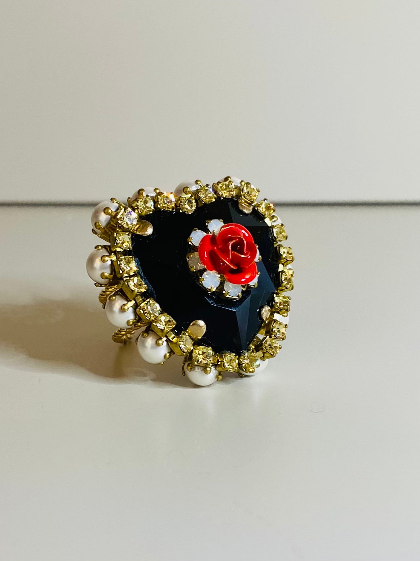Anello Nome della Rosa nero