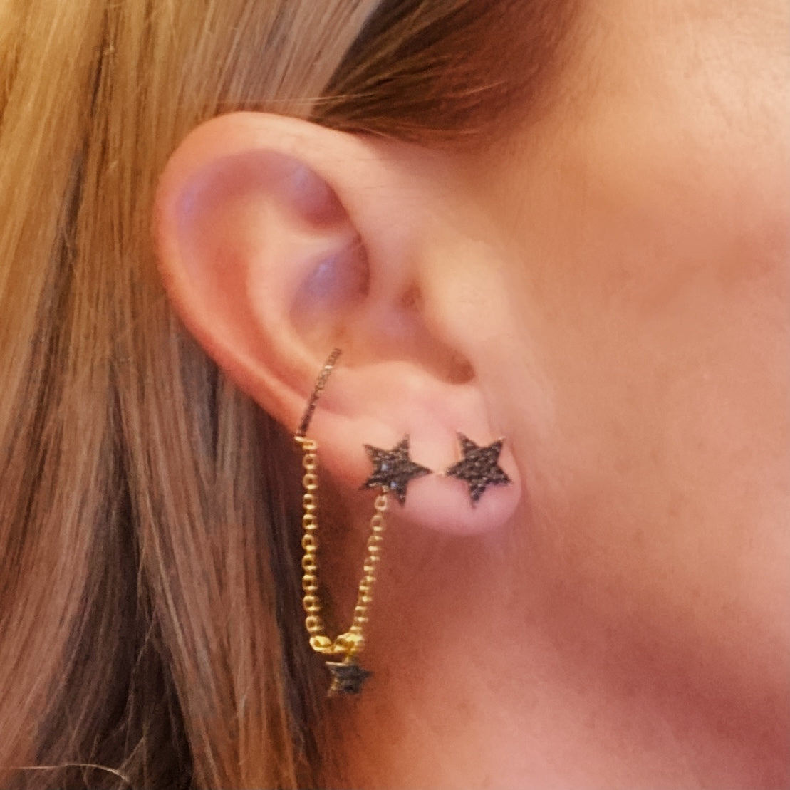 Orecchino Stella con Ear Cuff