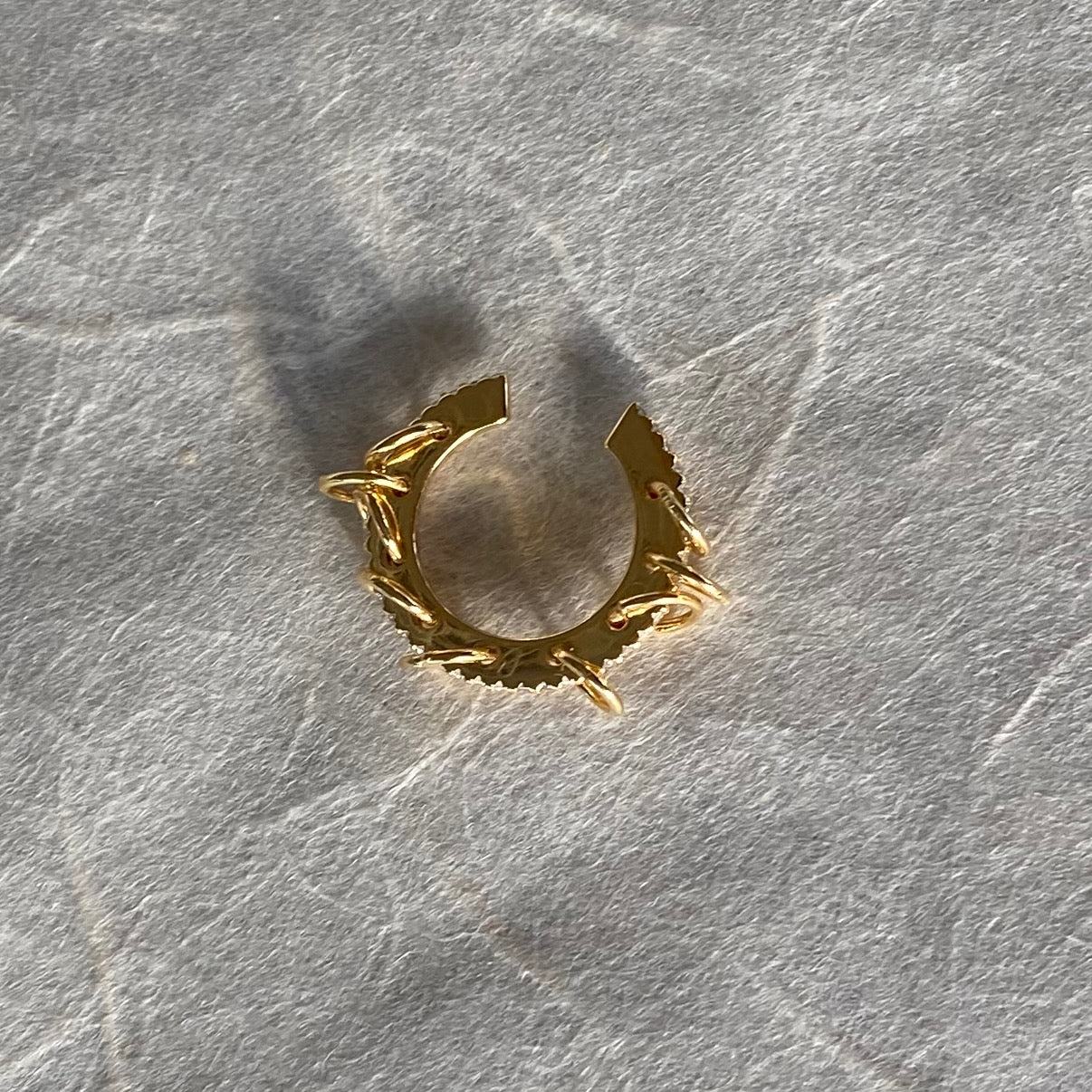 Ear Cuff con Zirconi bianchi e anellini