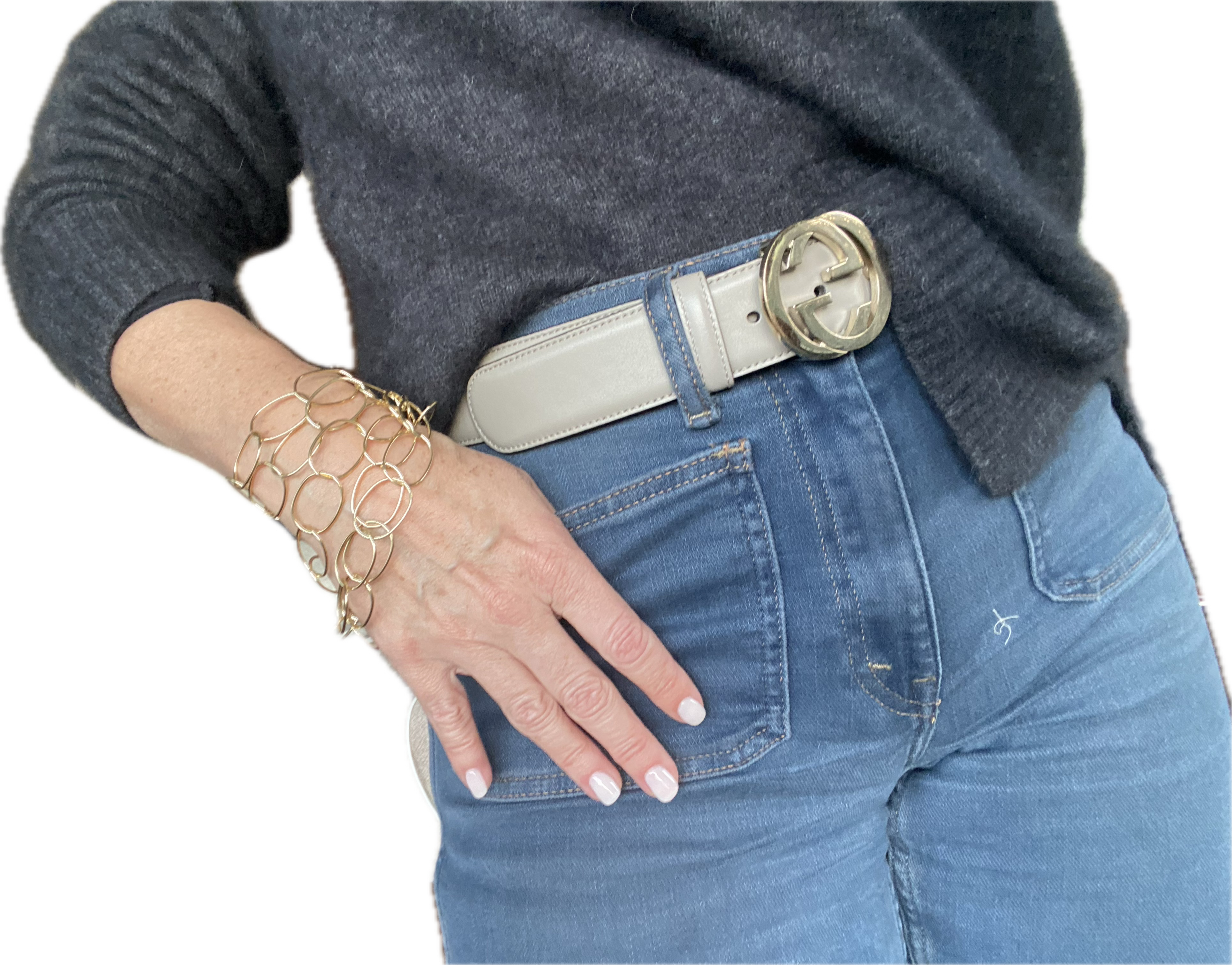 Collana Catena con Ovali Lisci Grandi