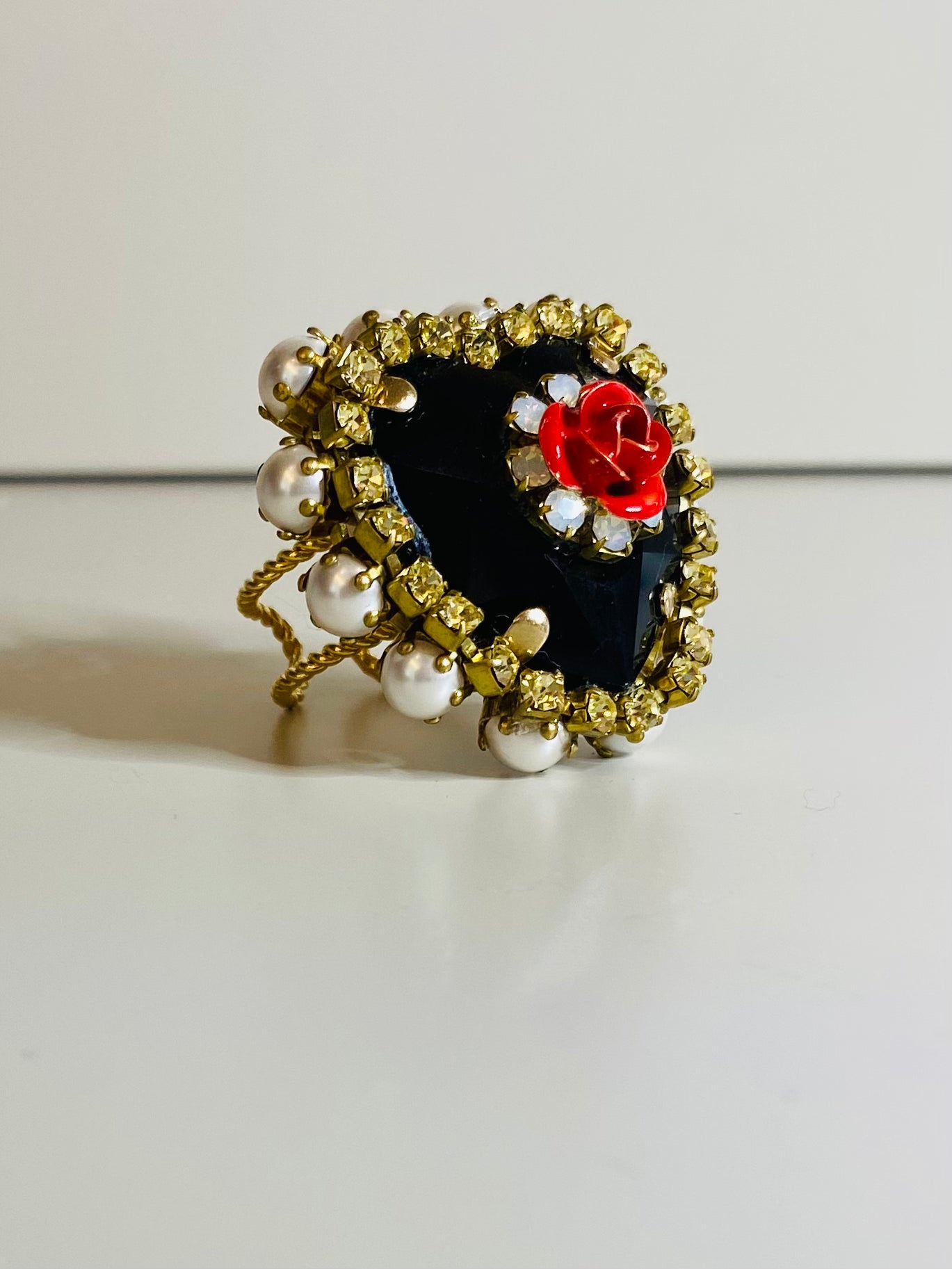 Anello Nome della Rosa nero