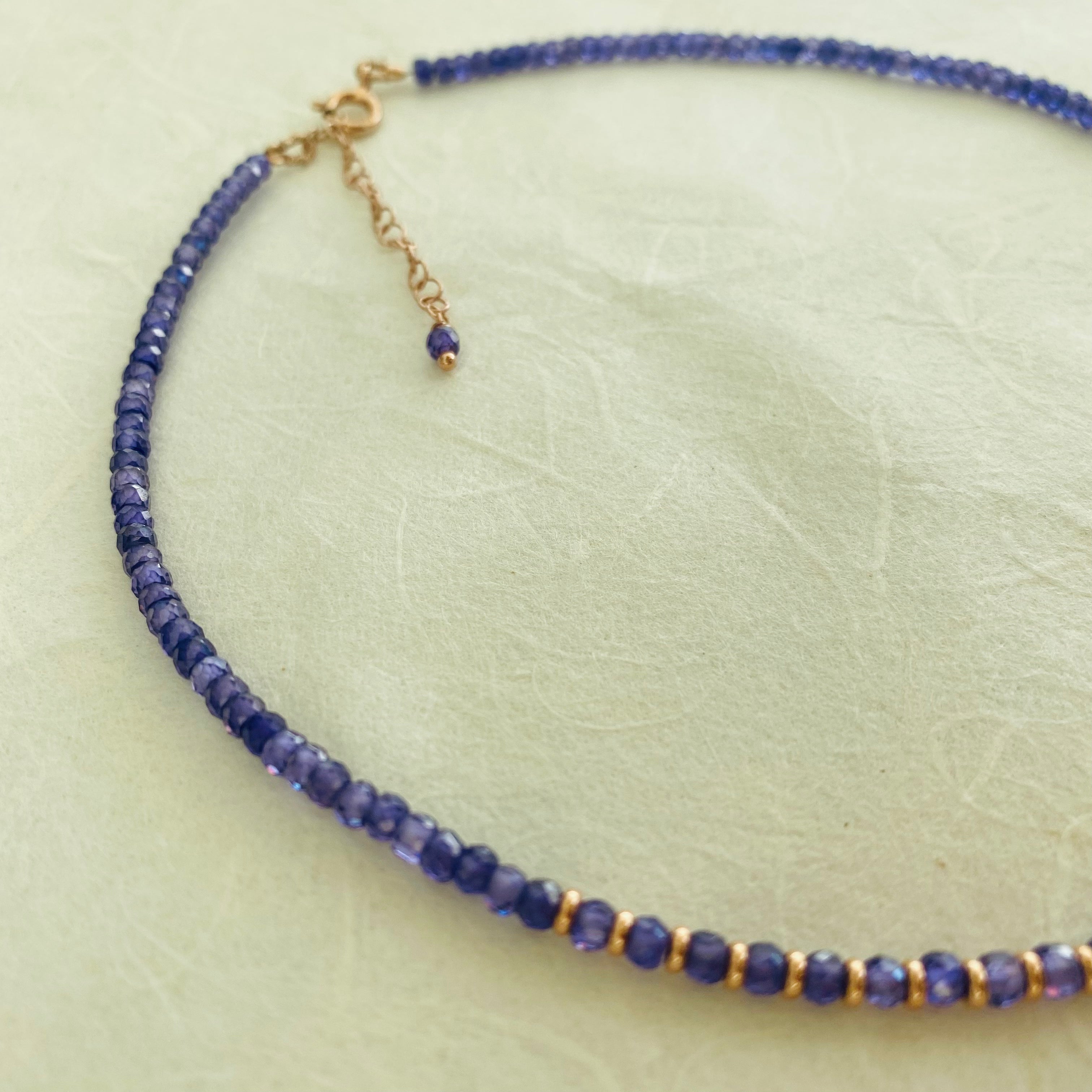 Girocollo Zirconi Viola e Rondelle d'Argento